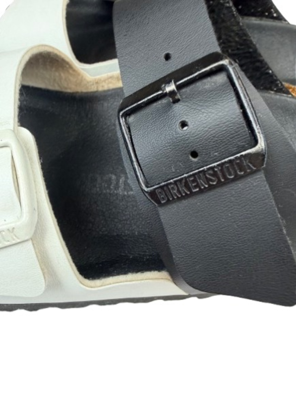 Birkenstock Arizona Split Black White Birko-Flor Sandals EU 42 Unisex Normcore - Picture 3 of 14